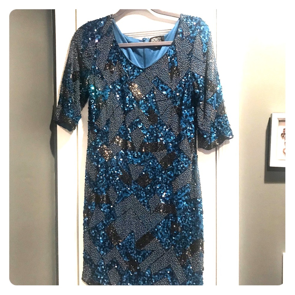 Adrianna Papell short fully beaded dress size 8